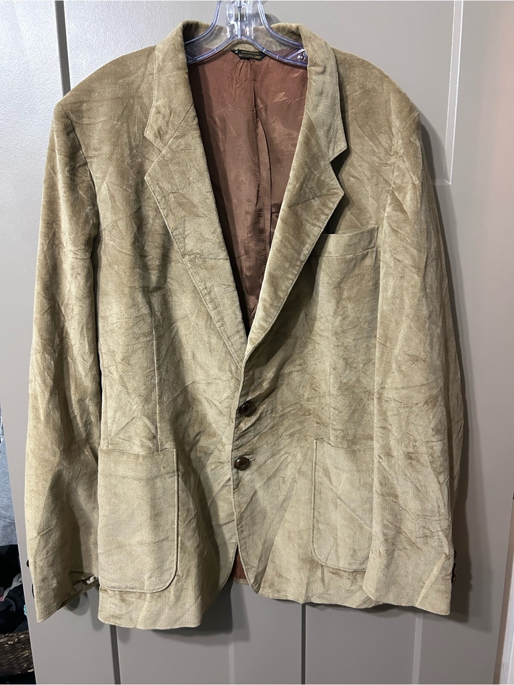 Vintage Levi’s Tailored for Men Gold Tan Suede like Blazer jacket sport coat